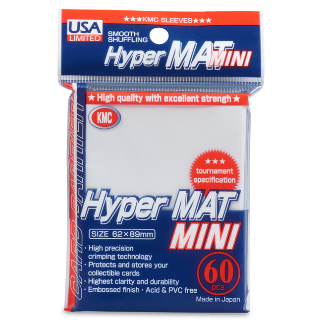 Hyper Mat Mini Sleeves 60 ct - White KMC
