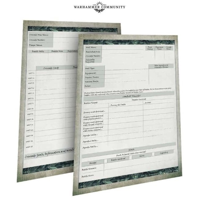 Crusade Journal Player's Pack