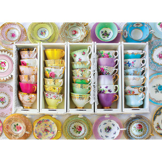 Eurographics Puzzles Colorful Tea Cups 1000 pc Puzzle