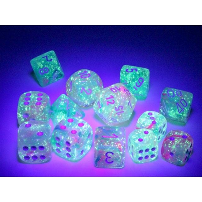 Signature D6 12mm Dice: Nebula Wisteria/white Luminary