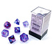 Chessex Signature Polyhedral 7-Die Set: Nebula Nocturnal™/blue Luminary
