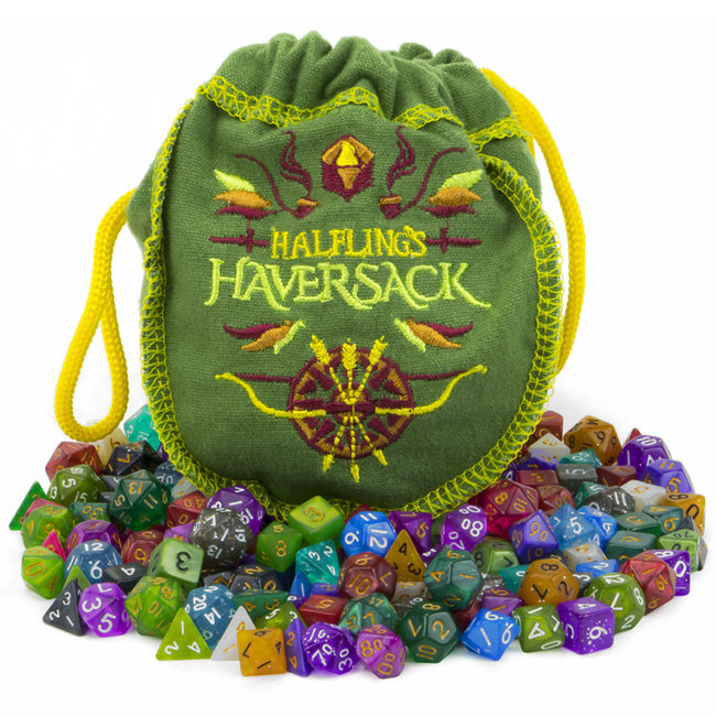 Halfling's Haversack 140 Mini Polyhedral Dice