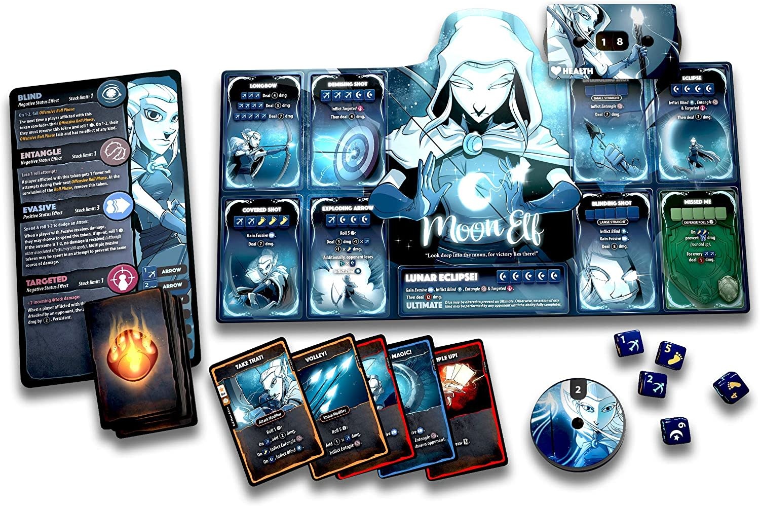 Dice Throne Season 1 Rerolled Box 1 Barbarian vs. Moon Elf Cape