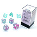Chessex Signature Polyhedral 7-Die Set: Nebula Wisteria/white Luminary
