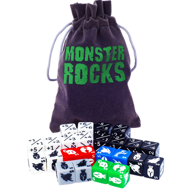 Monster Rocks 1.0: Token, Counter Dice for Magic The Gathering (24 ct)