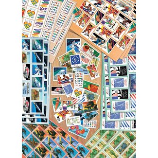 USAopoly USPS 80s Stamps 1000 pc Puzzle*