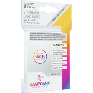 Gamegenic Prime Matte Sleeves 50 ct - Clear GG