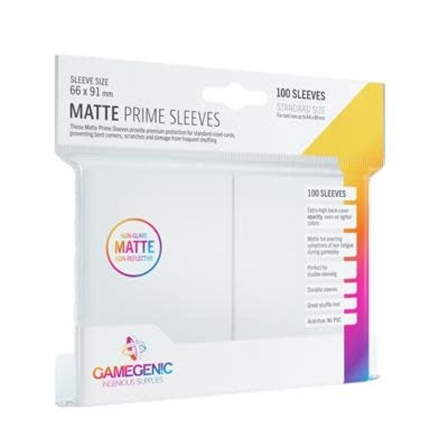 Prime Matte Sleeves 100 ct - White GG