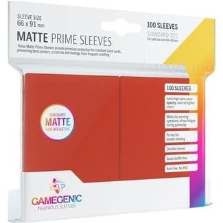 Gamegenic Gamegenic - Red Matte Prime Sleeves 100 ct