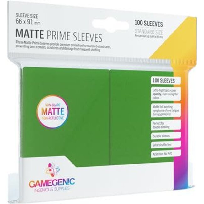 Prime Matte Sleeves 100 ct - Green GG