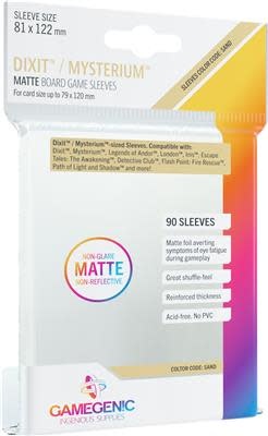 dixit card sleeve size Mayday Magnum 100 Sleeves 80mm x 120mm reflective matte treatment Sleeve Kings Magnum Dixit Card