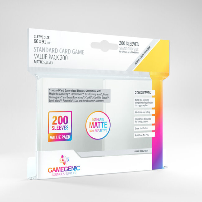 Prime Matte Sleeves 200 ct - Clear GG