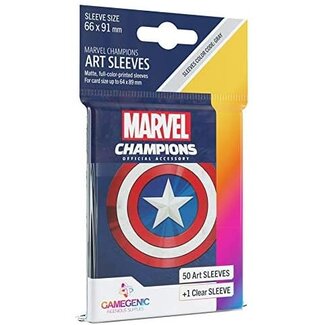 Gamegenic Marvel Champions Captain America Art Sleeves 50 ct - GG