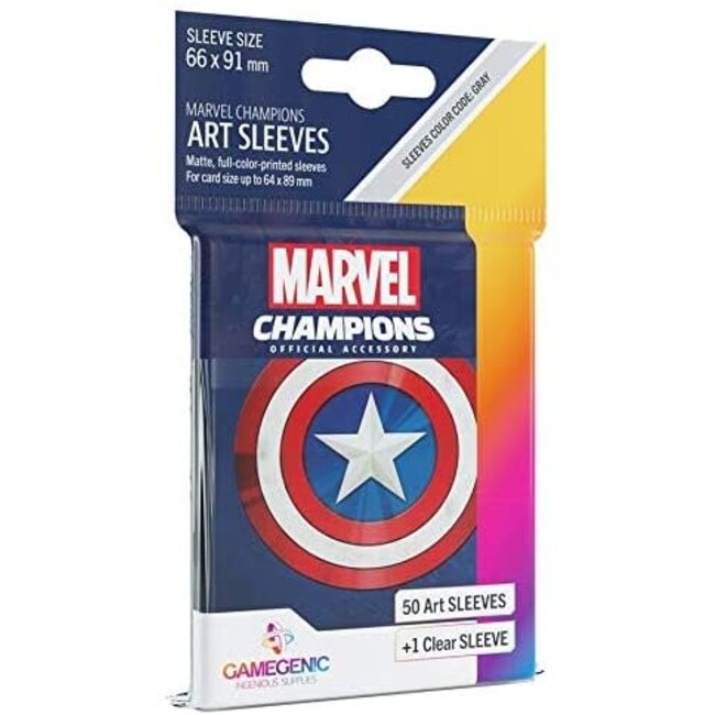 Captain America Marvel Champions Art Sleeves 50 ct - Gamegenic