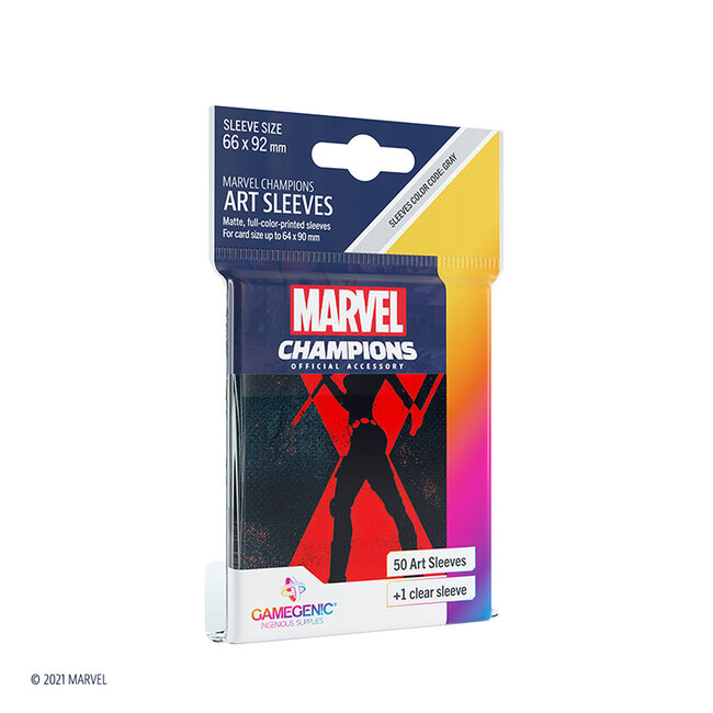 Black Widow Marvel Champions Art Sleeves 50 ct - Gamegenic