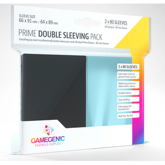 Gamegenic Prime Double Sleeving 80 ct - Black GG
