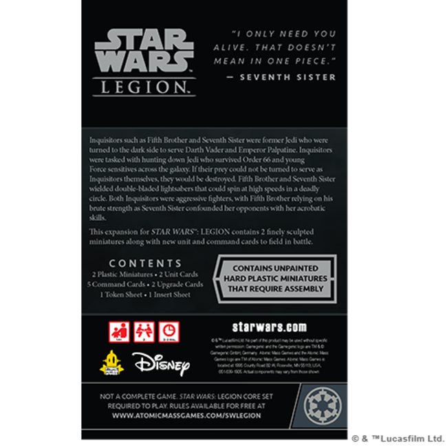 Star Wars: Legion - Fifth Brother And Seventh Sister Operative Expansion