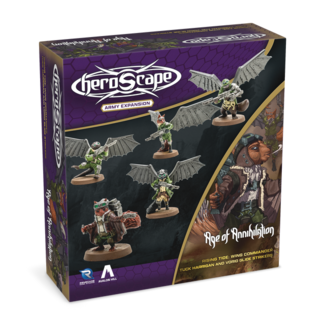 Heroscape Wing Commander Tuck Harrigan & Vorid Glidestrikers - Unpainted