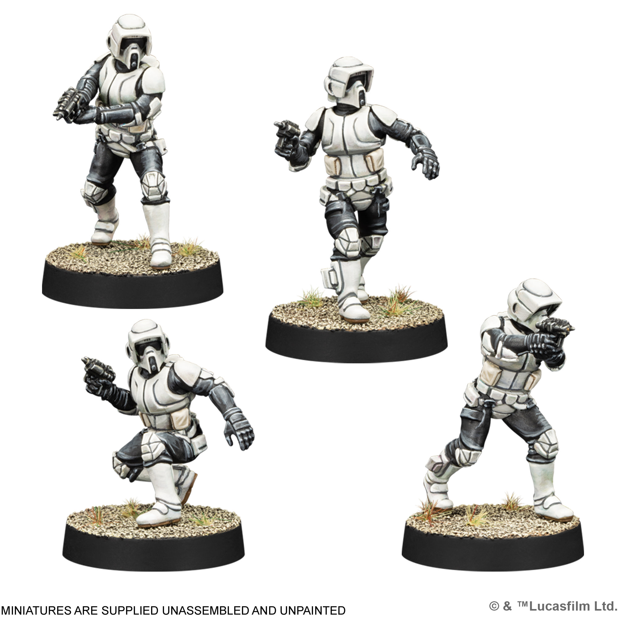 Star Wars Legion - Extension Scout Troopers (troupes éclaireurs) - 7 Miniatures, Jeu De Stratégie, 2 Joueurs, Dès 14 Ans