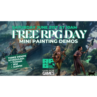 6/21 - Free RPG Day Mini Painting Demos