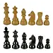 Chopra Chess Pieces - 3.75" Black/Boxwood, German Knight