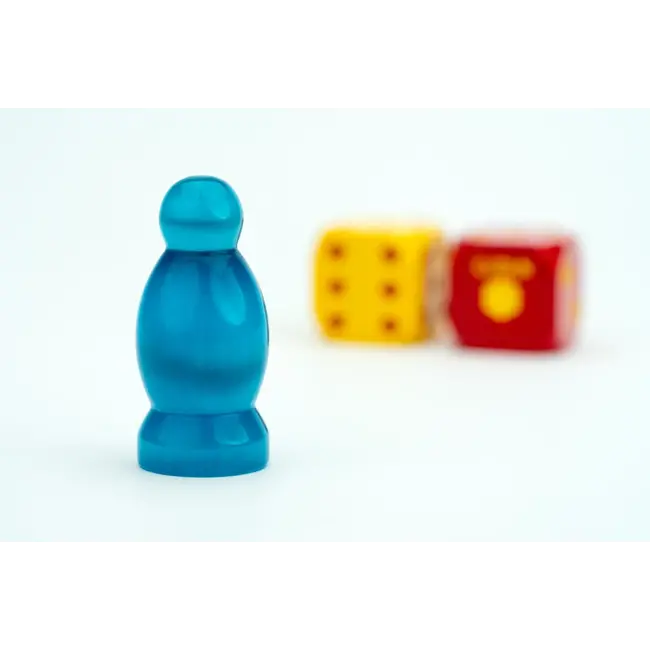 Catan Premium Robber & Metal Dice Set - Cat's Eye Aquamarine