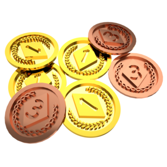 Gems of Iridescia Metal Coin Upgrade Tokens