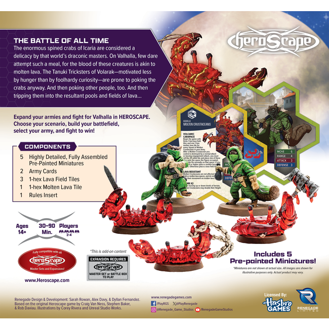 Heroscape Molten Crustaceans & Tanuki Tricksters - Premium Painted