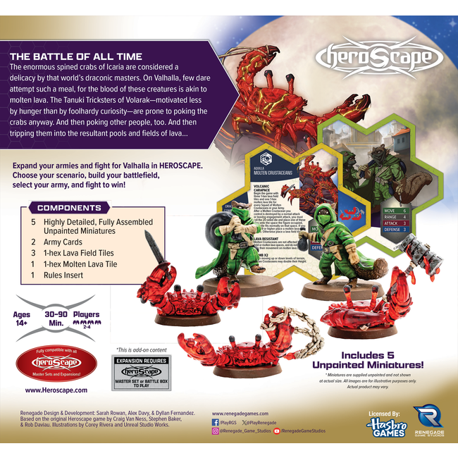 Heroscape Molten Crustaceans & Tanuki Tricksters - Unpainted