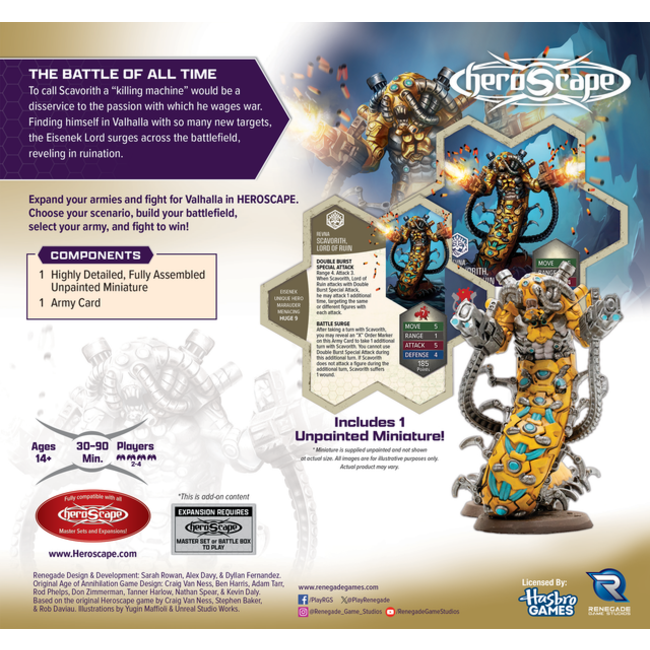 Heroscape Scavorith Lord of Ruin - Unpainted