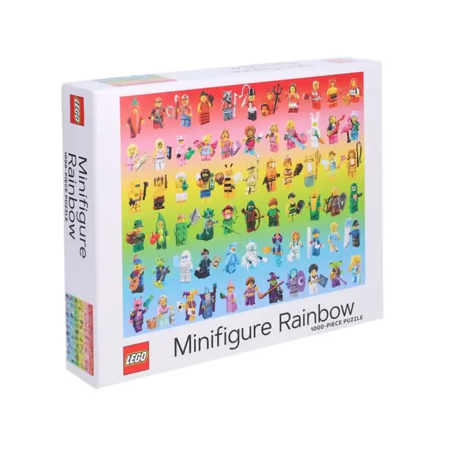Lego Minifigure Rainbow 1000 Piece Puzzle