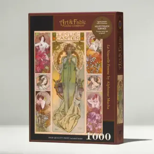 La Nouvelle Femme (A. Mucha) 1000-pc Velvet-Touch Jigsaw Puzzle