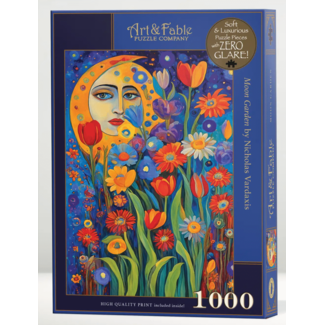 Art and Fable Puzzle Company Moon Garden 1000-pc Velvet-Touch Jigsaw Puzzle