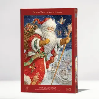 Art and Fable Puzzle Company Santa Claus 500-Piece Velvet-Touch Jigsaw Puzzle