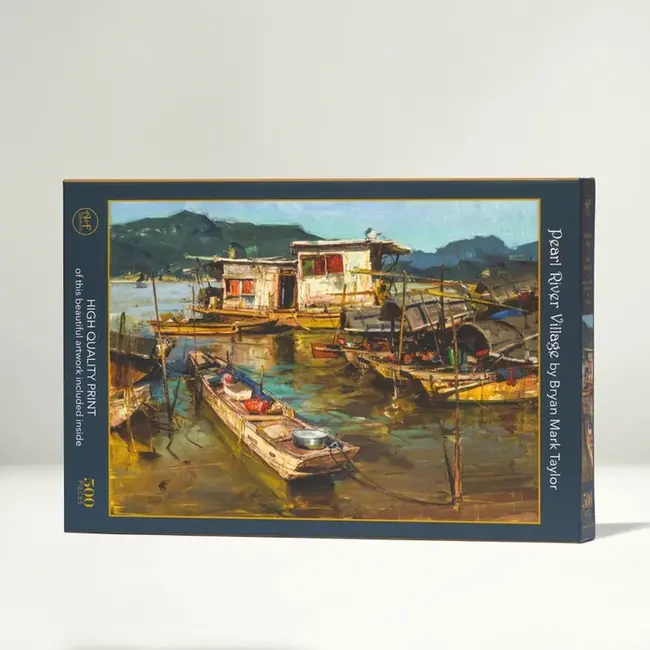 Pearl River Village 500-Piece Velvet-Touch Jigsaw Puzzle