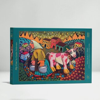 Art and Fable Puzzle Company My Cow 500-Piece Velvet-Touch Jigsaw Puzzle
