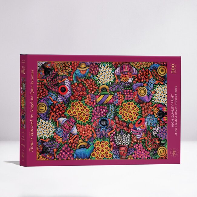 Flower Harvest 500-Piece Velvet-Touch Jigsaw Puzzle