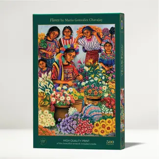 Art and Fable Puzzle Company Flores 500-Piece Velvet-Touch Jigsaw Puzzle