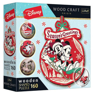Wood Craft Disney Xmas Mickey 160pc Puzzle