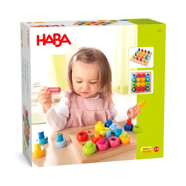 Rainbow Whirls Peg Board Game
