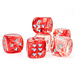 Chessex Heart Signature D6 16mm Dice: Nebula® Red/silver Luminary ™