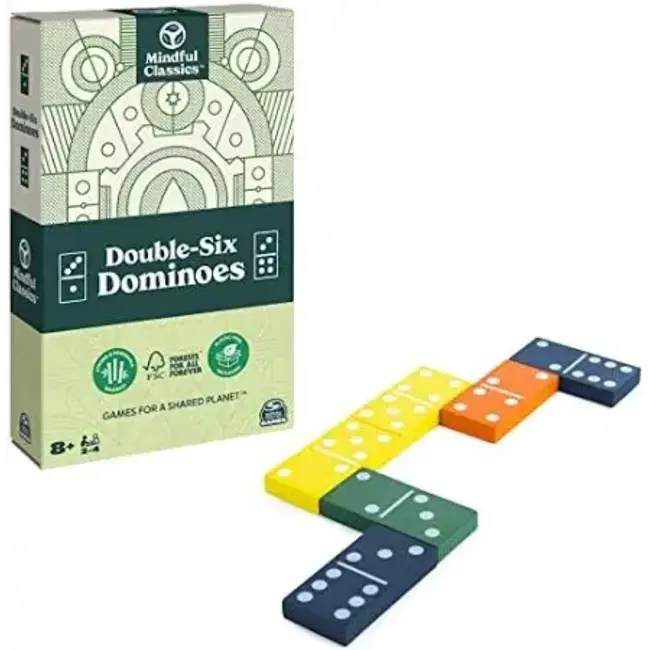 Mindful Classics - Double 6 Wood Dominoes