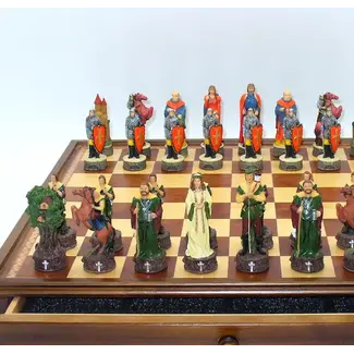 Worldwise Imports Robin Hood Resin Painted Men Chess Set