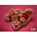 Chessex Heart Signature D6 16mm Dice: Glitter Ruby red/gold