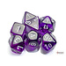 Chessex Translucent Polyhedral 7-Die Set: Purple/White