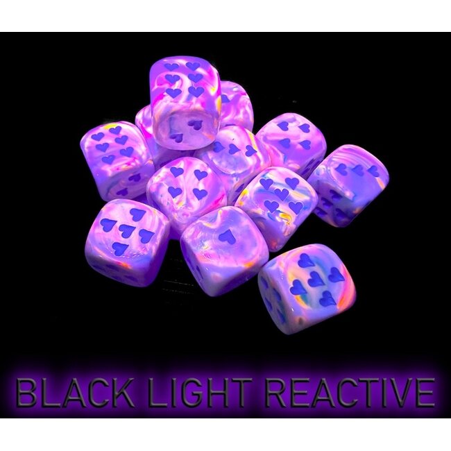 Heart Signature D6 16mm Dice: Festive® Pop Art™/blue