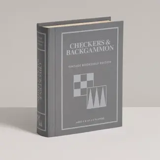 Vintage Checkers & Backgammon Bookshelf