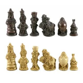 Worldwise Imports Chessmen - Alice in Wonderland Stained Resin