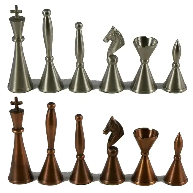 Chessmen - Solid Brass Art Deco