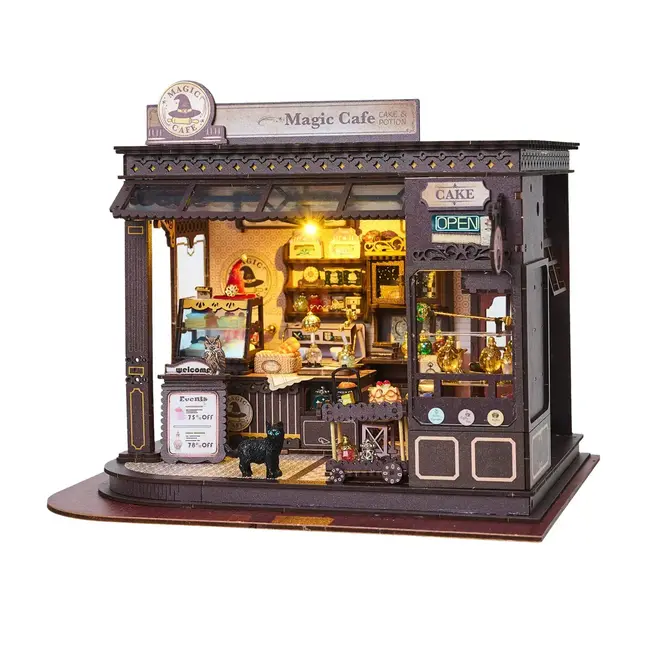 DIY Miniature House Kit: Magic Café